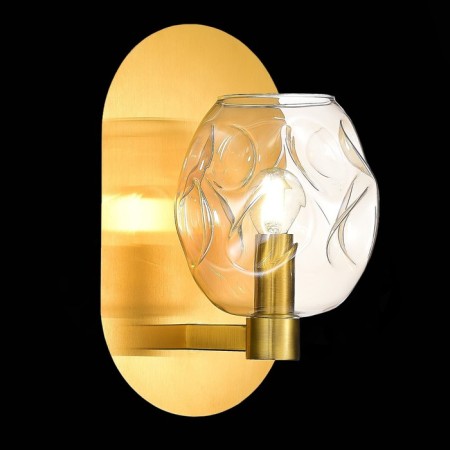 Sconces st. SL1188.301.01. Idesia. 1x40 W, E14, 17x30 cm, brass color-1