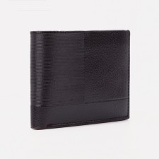 Male purse without fastener, department for bills, for maps, dark brown color