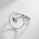 Ring Xuping butterfly, color silver, size 18