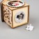Christmas tree toy "House with snowmen", from batteries, glow of warm white