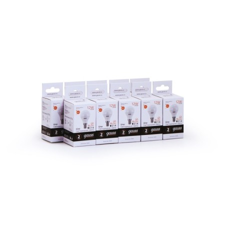 LED LED ELEMENTARY 12W ball 3000K TEP. Bel. E14 880LM GAUSS 53112-7