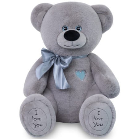 Soft toy "Bear Phil", 65 cm, color gray color