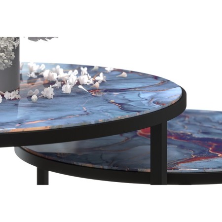 Tables Journal Loft DQ No. 2 Duae (set), D605 (475), H420 (320), f/n blue space, m/c black 1-2