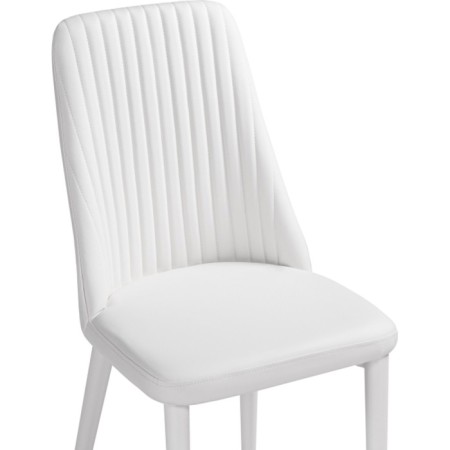 Stool on a metal frame hairdryer r metal/eco -leather, white/white 46x56x91 cm-4