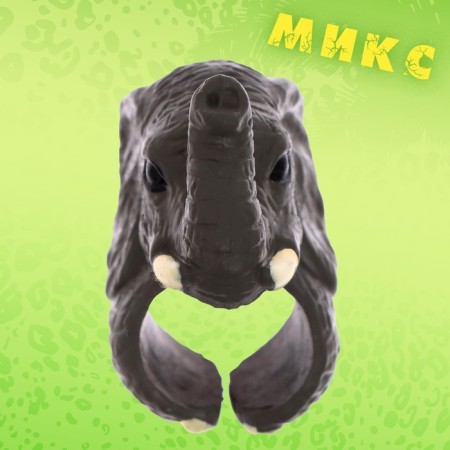 Game ring "Animal World" 3.5 × 4.5 × 2.5cm, 12 species, mix-12