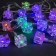 Garland “thread” 5 m with nozzles “cubes”, ip20, transparent thread, 20 LED, glow of multi (RG/RB), flashing, 220 V