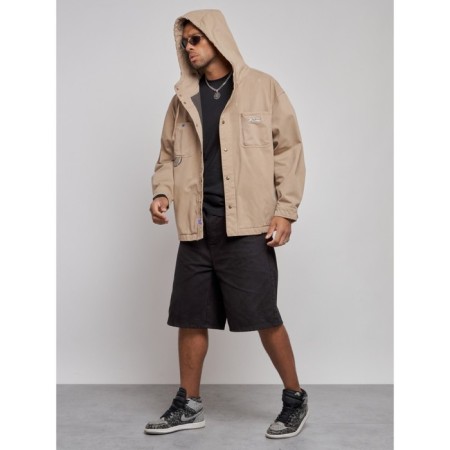 Jeaning jacket men's, size 48, beige color-5