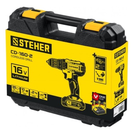 Drill screwdriver Brush Steher CD-160-2, 350-1350 rpm, 2 AKBX2 Ach, 2 Skor., 35 Nm-4