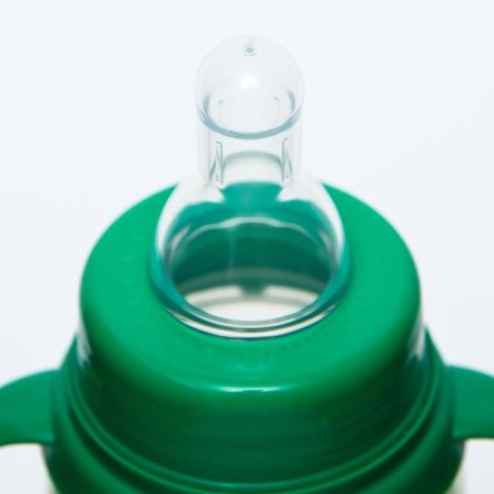 Avocado feeding bottle, classchery throat, 0 months, 250 ml., Cylinder, with handles-4