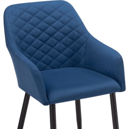 Steve Metal/velor, black/blue 52x68x81 cm-4