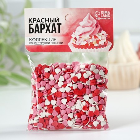 Sprinking soft "heart": red, white, pink, 50 g.-3