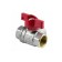 Balloon Aquasfera Euro 1021-01, 1/2 ", PN 40, internal thread, three-way, butterfly