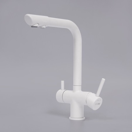 Kitchen mixer Wasserkraft A8357, double -leaf, with access to drinking, white-2