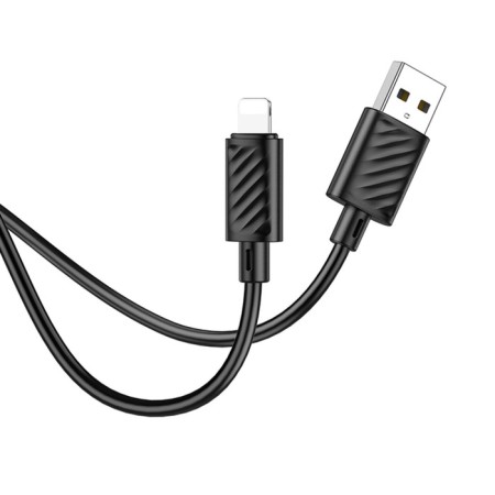Hoco X88, Lightning cable - USB, 2.4 A, 1 m, PVC, black-1