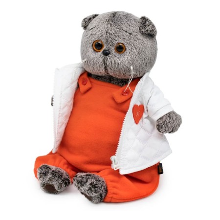 Soft toy "Basik", in a quilted jacket and overalls, 22 cm-2