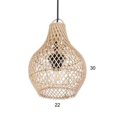 Ceiling Lamp from Rotan "Yoga" 1x120W, E27, 20x20x25 cm-1