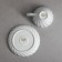 Tea Service "Carmen", 17 objects: cream 350 ml, 6 cups 200 ml, kettle 1.5 l, sugar tower 300 ml, 6 Smascher, porcelain, Iran