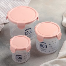 Set of lunch boxes, 3 pcs: 300, 600, 1200 ml, color mix