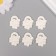 Decor for creativity Polystone "Clover with a key" White set 6 pcs 2.5x2.8 cm