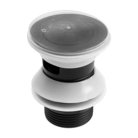 Bottom valve Zein, 1 1/4 ", a small button, with an overflow, for a shell, black-2
