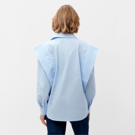 Women's blouse Minaku: Casual Collection Blue Color, Rr. 50-3