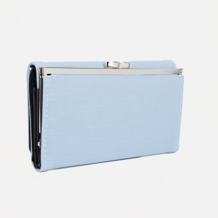 Women's wallet on magnet, blue color-1