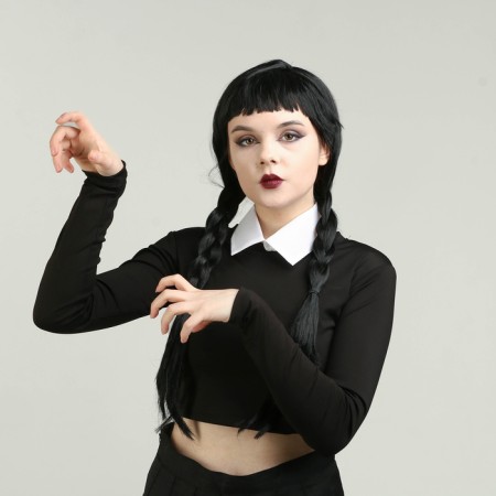 Carnival set "Gothic girl", p. XS, wig, skirt, tie-4