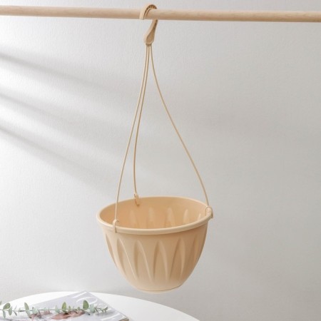 Street Kashpo for Flowers with the Podon "Alice", 4.3 l, color white clay