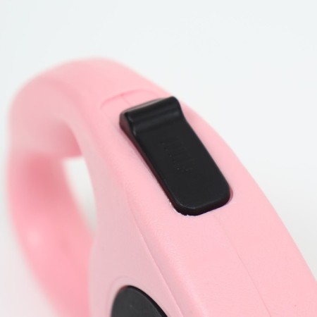 Roulette with a print "Puppy", 5 m, black pink-1