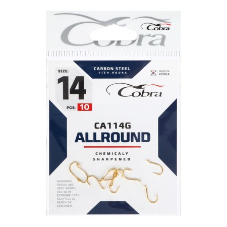 Hooks Cobra Allround, series CA114G, No. 014, 10 pcs.