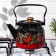 Enamel kettle "Rowal", 2.3 liters, red-black color, mix decol