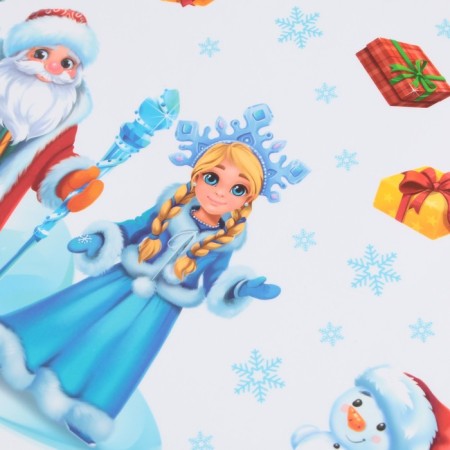 Santa Claus and Snow Maiden windows, reusable, 33 x 50 cm, New Year-1