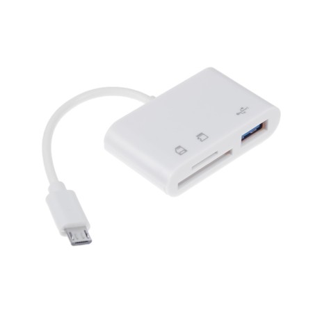 Cartridder-TG Luazon LNCR-099, MicroUSB adapter, USB, Microsd, SD, White-2