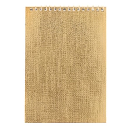 Notepad A5, 80 sheets on the crest "Gold Metallic", Bumvinyl, multi -color cut