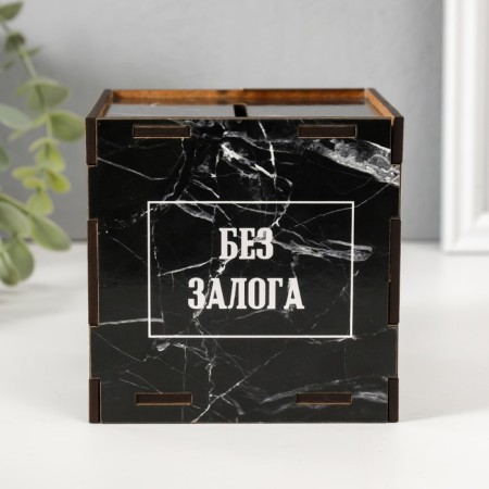 Piggy bank Cube "Money" 10x10x10 cm-4