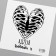 Tattoo on the body black "heart. Rybra. Always with you" 6x6 cm