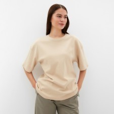 Women's T -shirt MIST BASIC, beige, p. L-XL