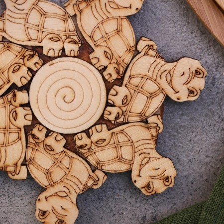 Hot “Turtle” stand, 12cm, juniper-2