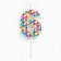 Candle in the cake on the skewer "Kaleidoscope", the number 6, 7 cm