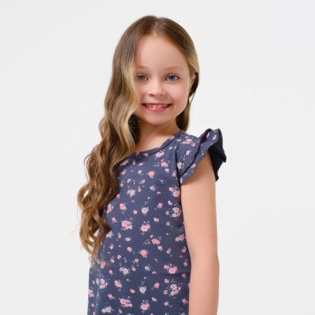 Платье для девочки KAFTAN "Kitten" р.30 (98-104), т. серый-2