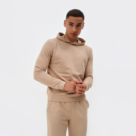 Men's tracksuit (hoodies, trousers) minku, beige color, size 48-5