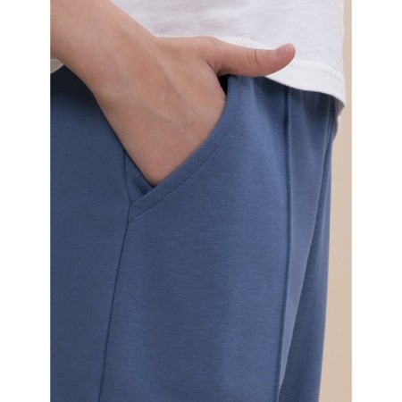 Брюки для девочек, рост 128 см, цвет джинс-7