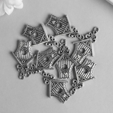 Decor Metal for creativity "Binger" silver 7648 3x1.9 cm-1