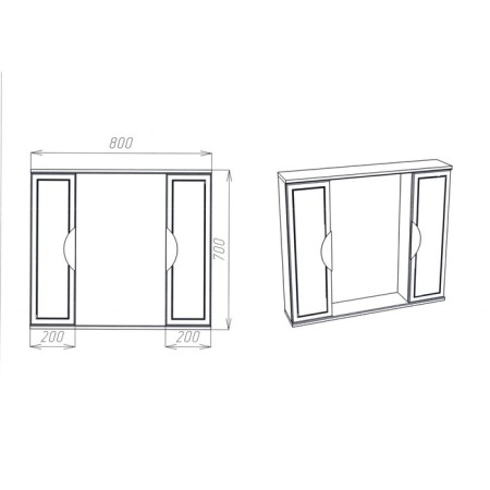 Viant mirror "Lima 80" 160x800x700 mm-4
