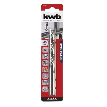 Metal drill KWB Silver Star, 13x151 mm, sharpening angle 135 °, stal HSS-G-1