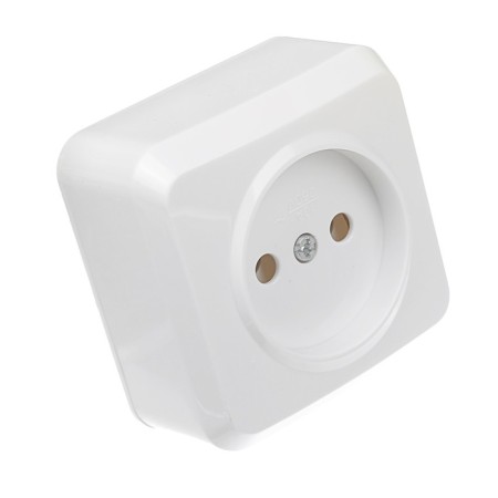 Smartbuy "Jupiter" socket, 10 a, single, open, without salary, white