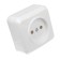 Smartbuy "Jupiter" socket, 10 a, single, open, without salary, white