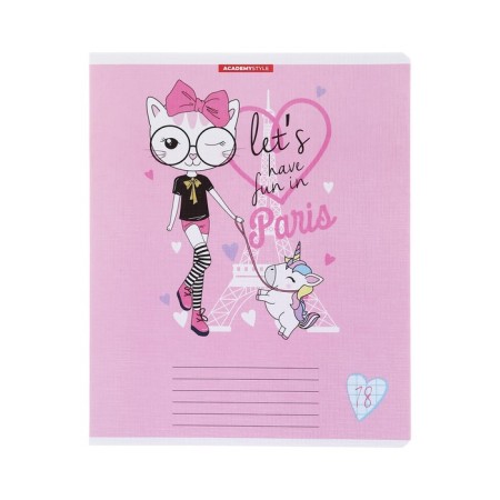 Notebook 18 sheets in the cell of "Cat Army", cover of paper, texture, offset unit, mix-5