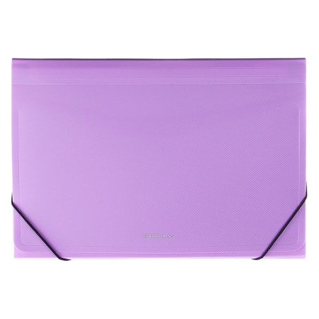 Folder-carte, 12 departments, 600 μm, Erichkrause "Diagonal Pastel", elastic band, embossing, mix-1