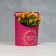 Carriage for flowers, vase oval with embossing "Ocean of Love", raspberry 12.5 x 13.5 x 18 cm